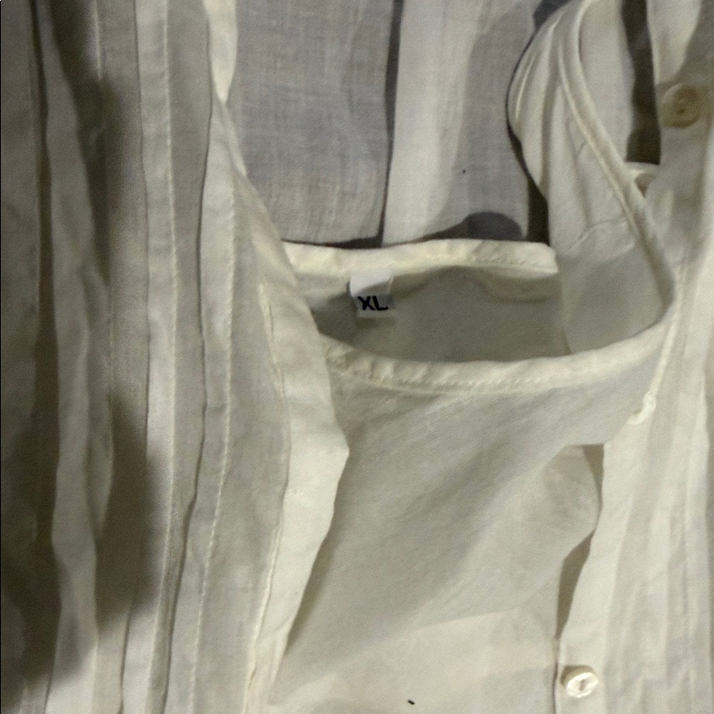 Vintage Johnny Was White Long Sleeve Bohemian Dress - Picture 4 of 5